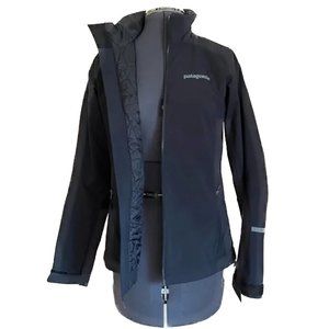 Patagonia Gore-Tex Windstopper Solar Wind Insulated Jacket Stylish Black XSmall